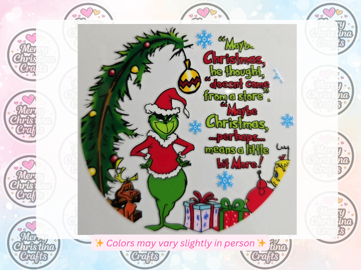 101 - Grinch Quote w dog, tree and gifts