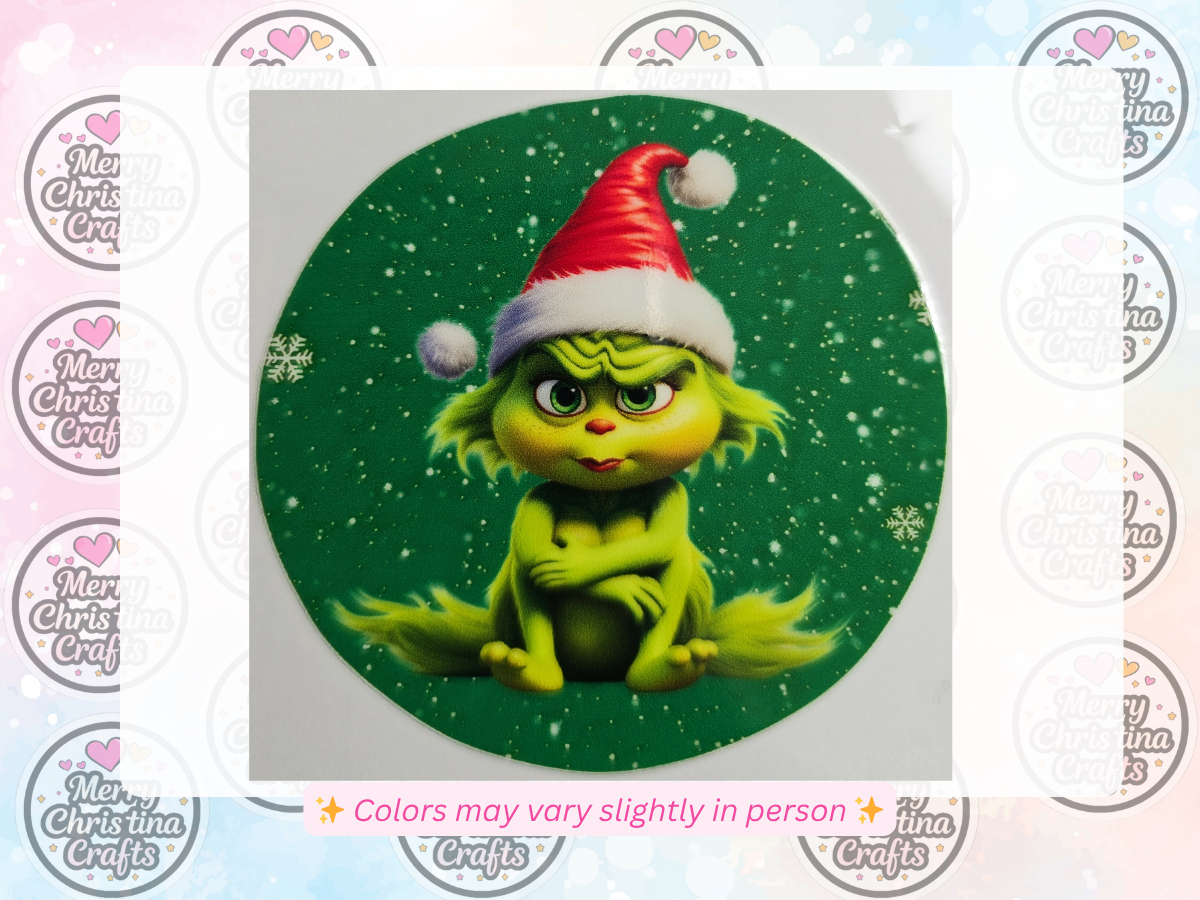122 - Baby Grinch w Santa Hat