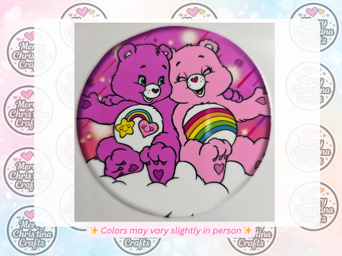 127 - Cute Purple and Pink Carebear Friends