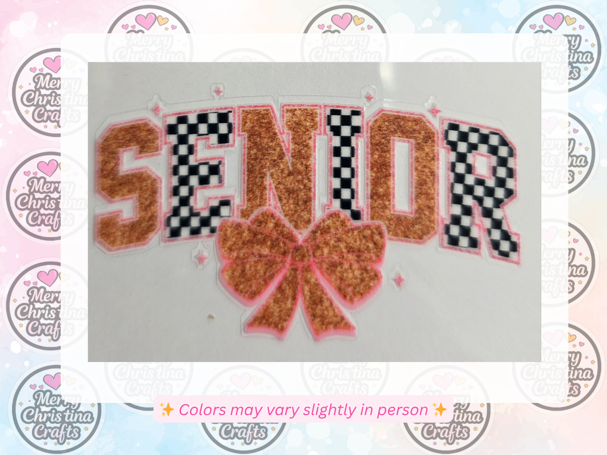 144 - Senior w Bow Checkered