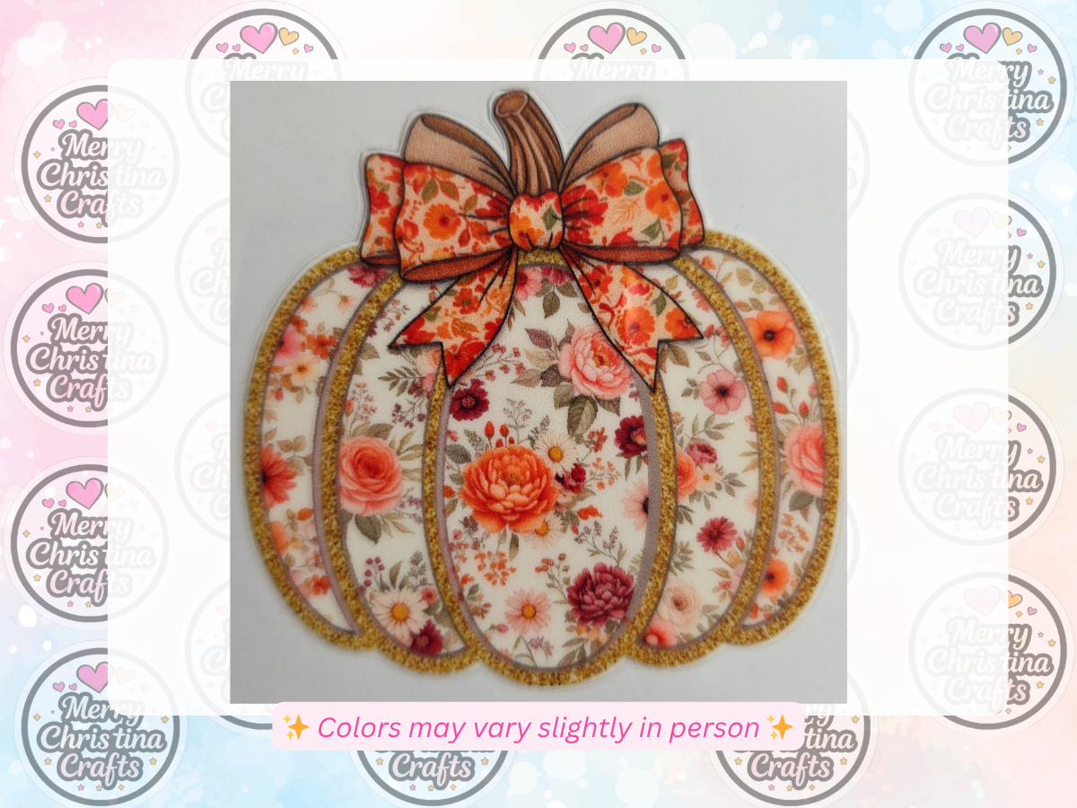 155 - Cute Pattern Pumpkin Gold with Bow