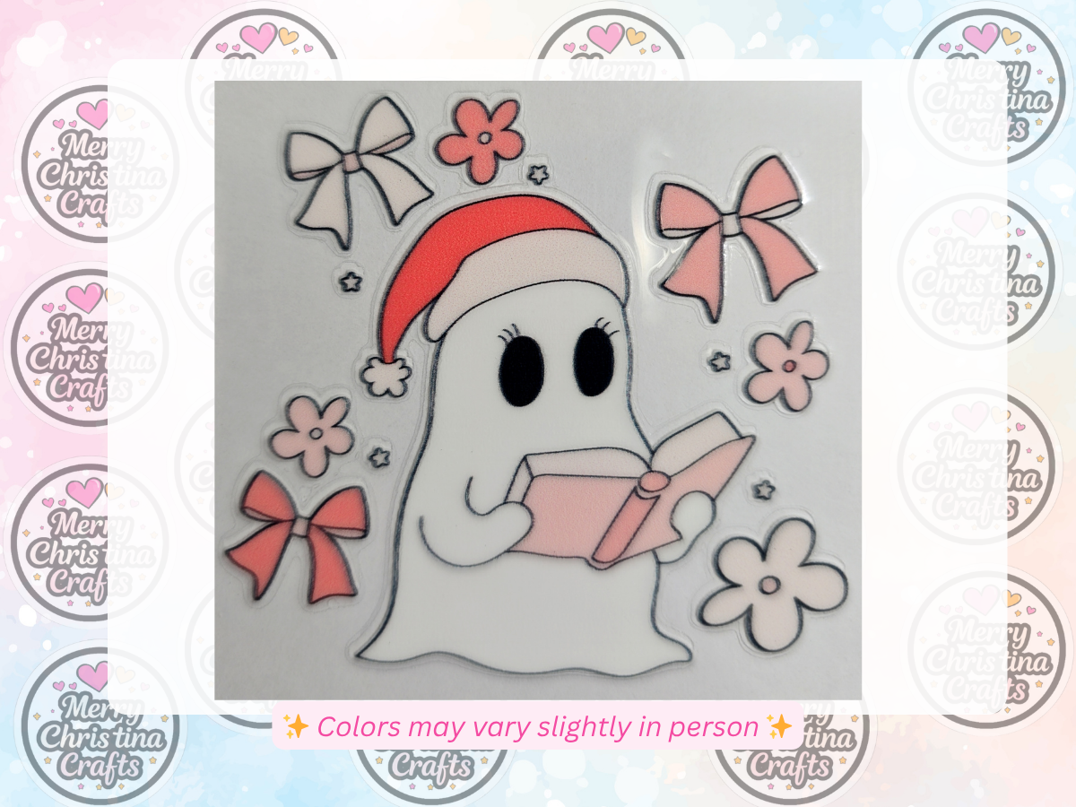 169 - Book Ghost, Pink Bows