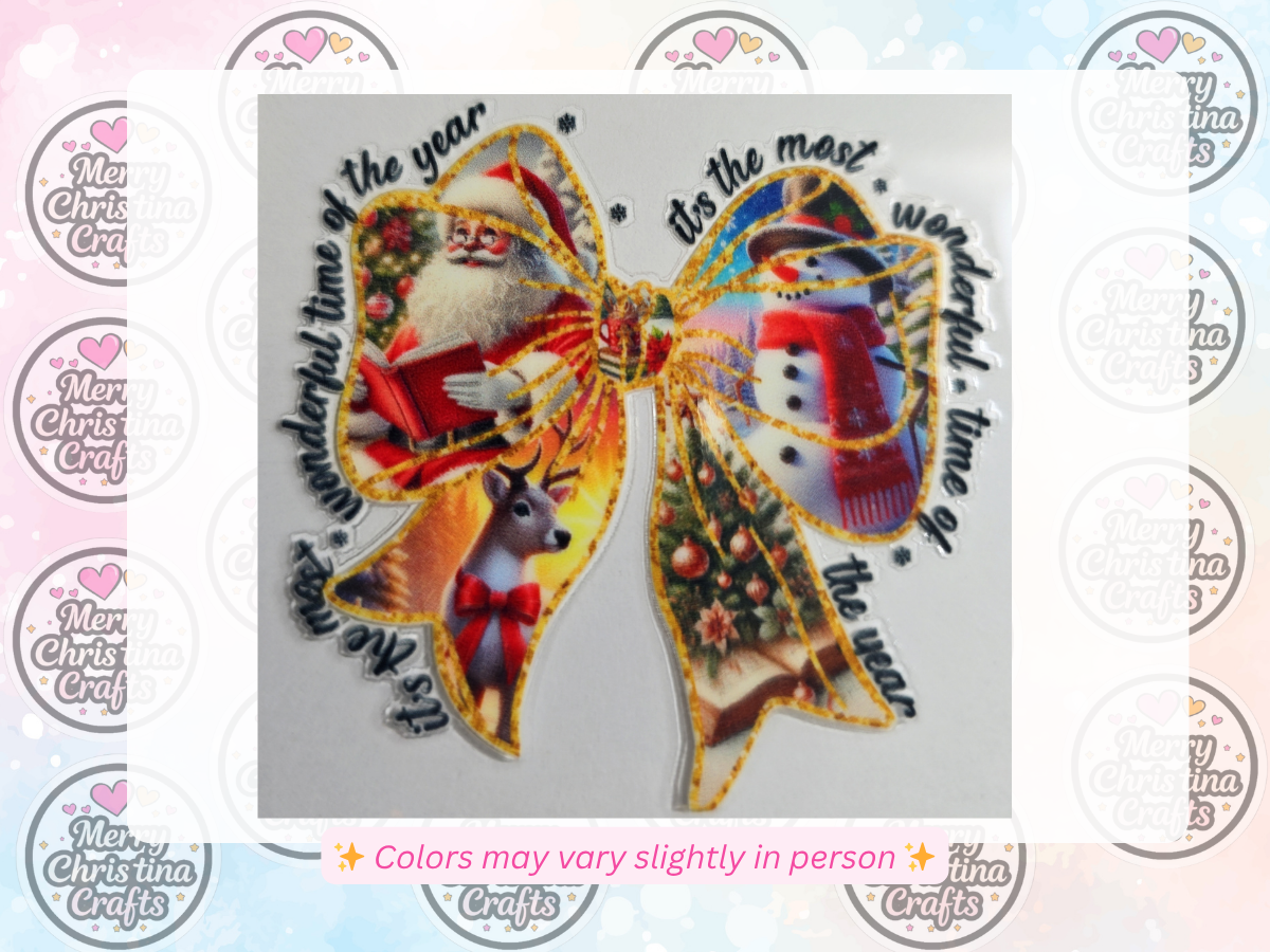 173 - Santa Holiday Bow