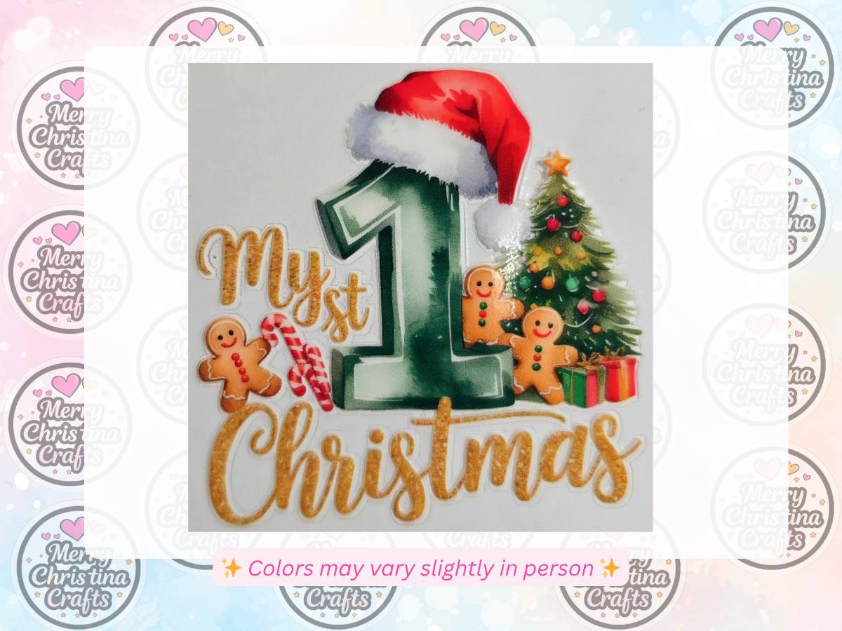 37 - My First Christmas - Gingerbread Cookies and Santa hat