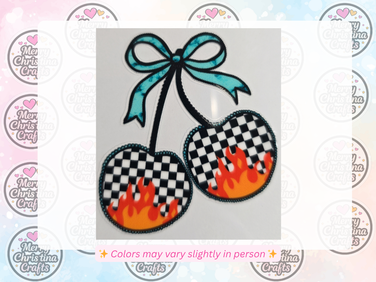 42 - Checker Cherries with Bow