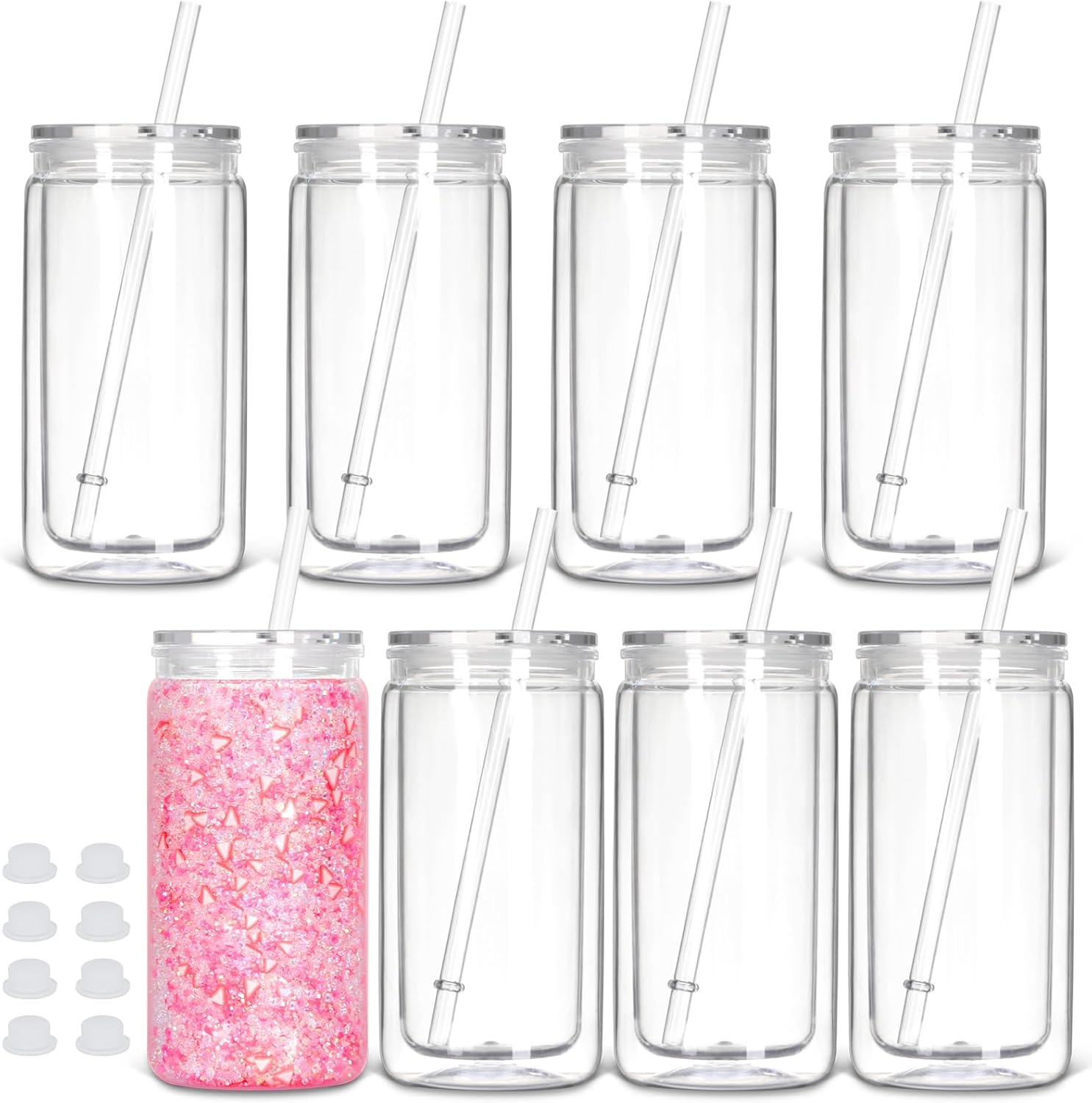 16oz Acrylic Snowglobe Tumbler