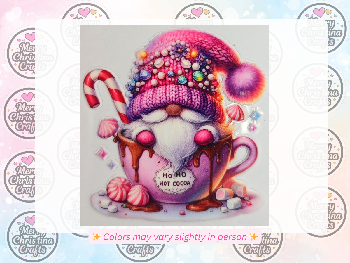 74 - Pink Gnome in Hot Cocoa Cup