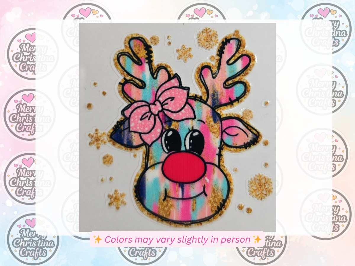75 - Smiling Colorful Reindeer
