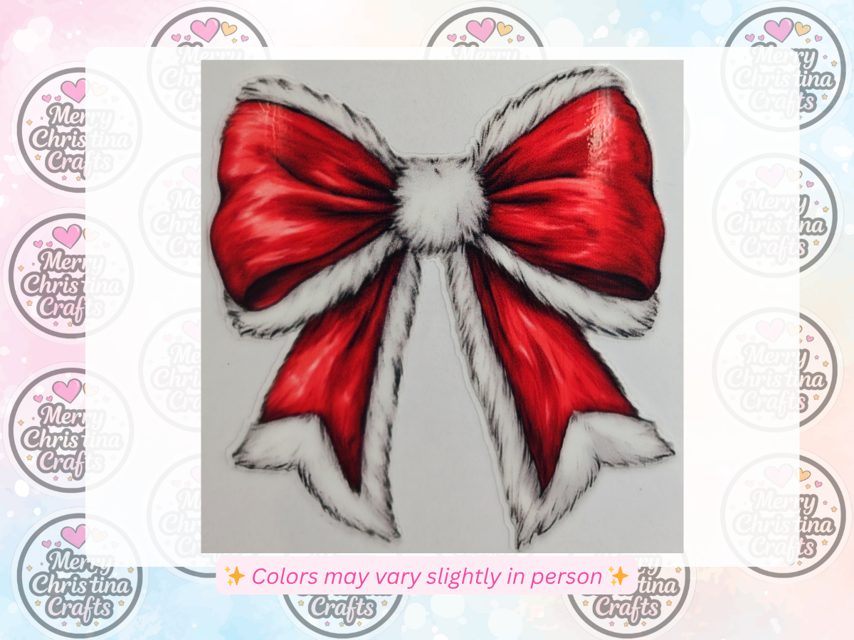 79 - Cute Red and White Bow