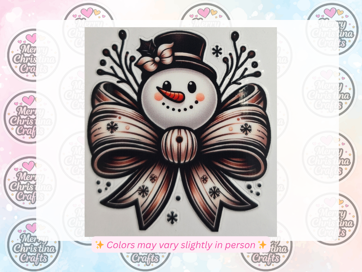 88 - Happy Snowman Bow