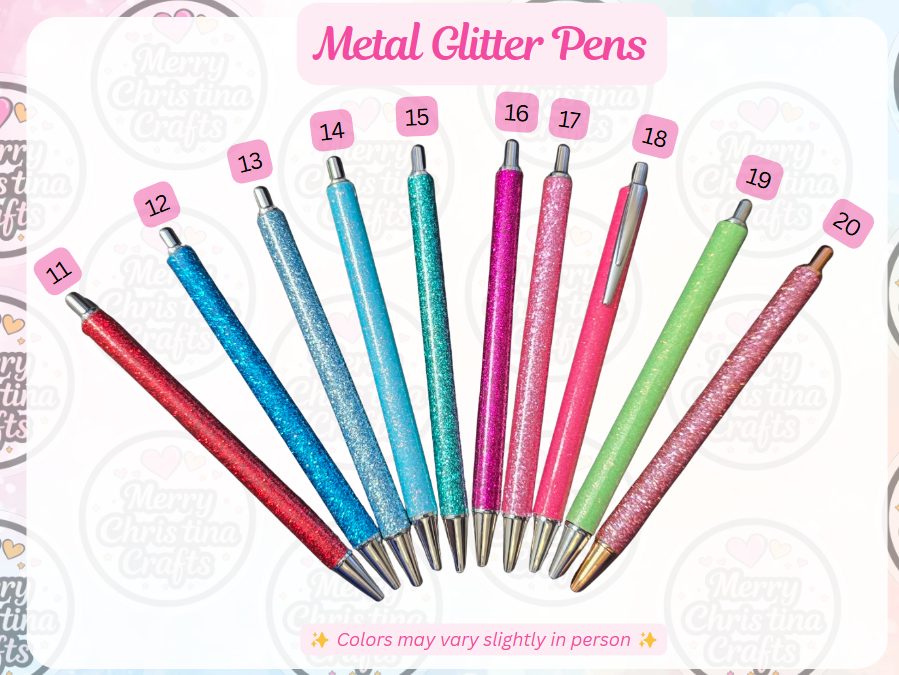 Metal Pens - Glitter