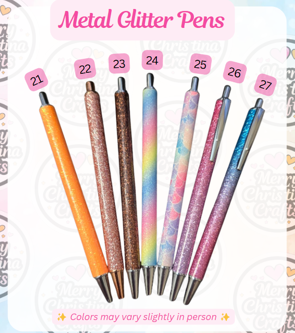Metal Pens - Glitter