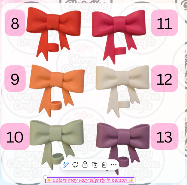 Bow Straw Toppers